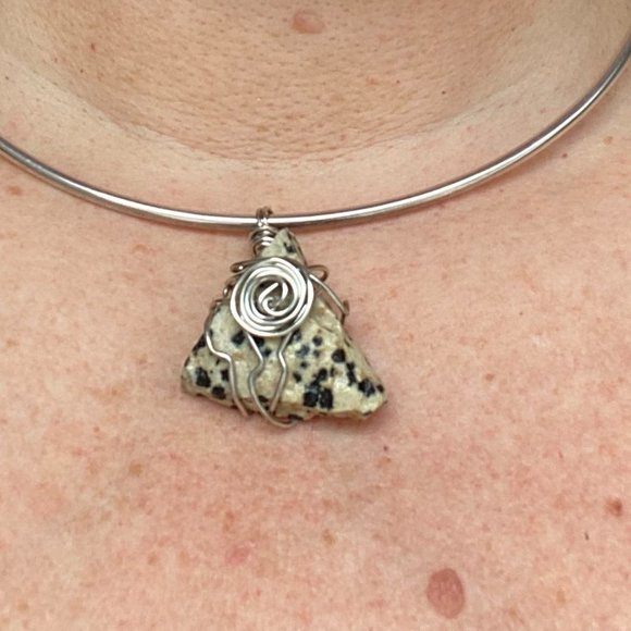 Artisan Wire Wrapped Tiger's Eye (Gemstone) Pendant - Picture 2 of 3